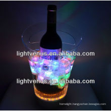 Decoration colorful flashing plastic led champagne ice bucket